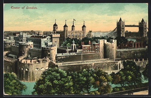 Cartolina londra torre - cartolina, di
